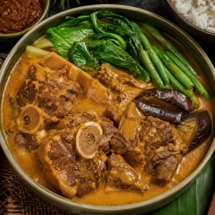 Traditional Filipino Beef & Oxtail Kare-Kare