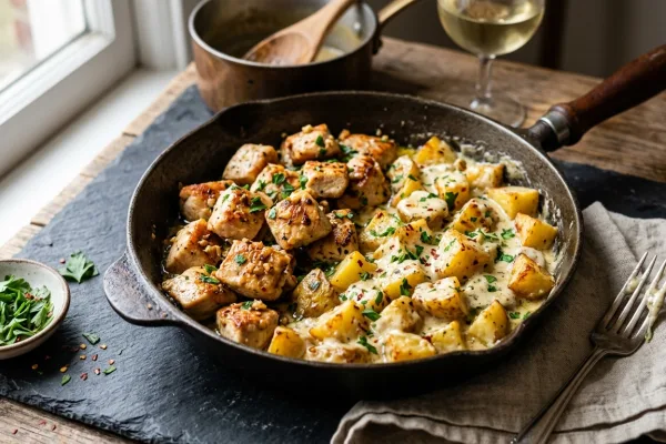 Garlic Butter Chicken and Creamy Potatoes