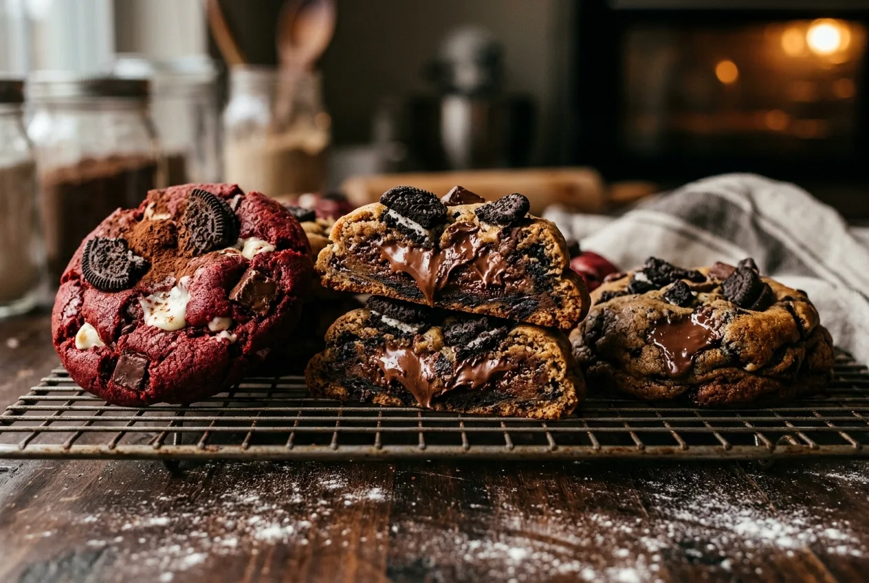 NYC Style Chunky Chocolate Chip Cookies Trio by Pinch Of Warmth